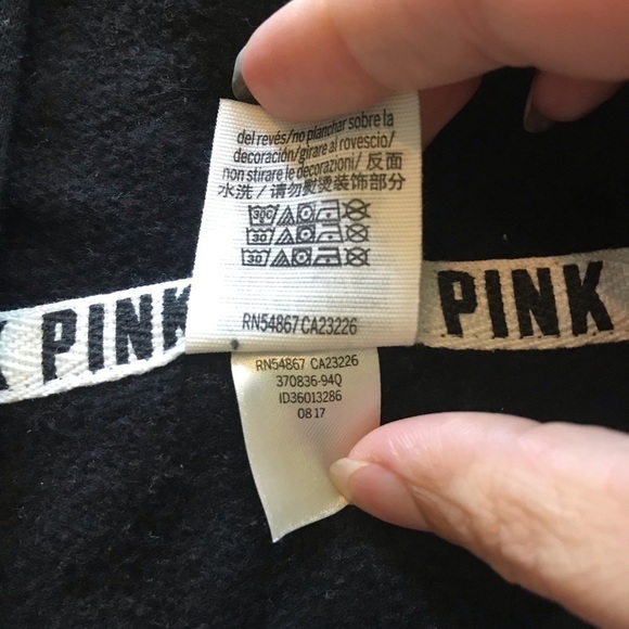 Pink Victoria's Secret Crop Hoodie Sweatshirt 36013286 Small - Picture 6 of 6